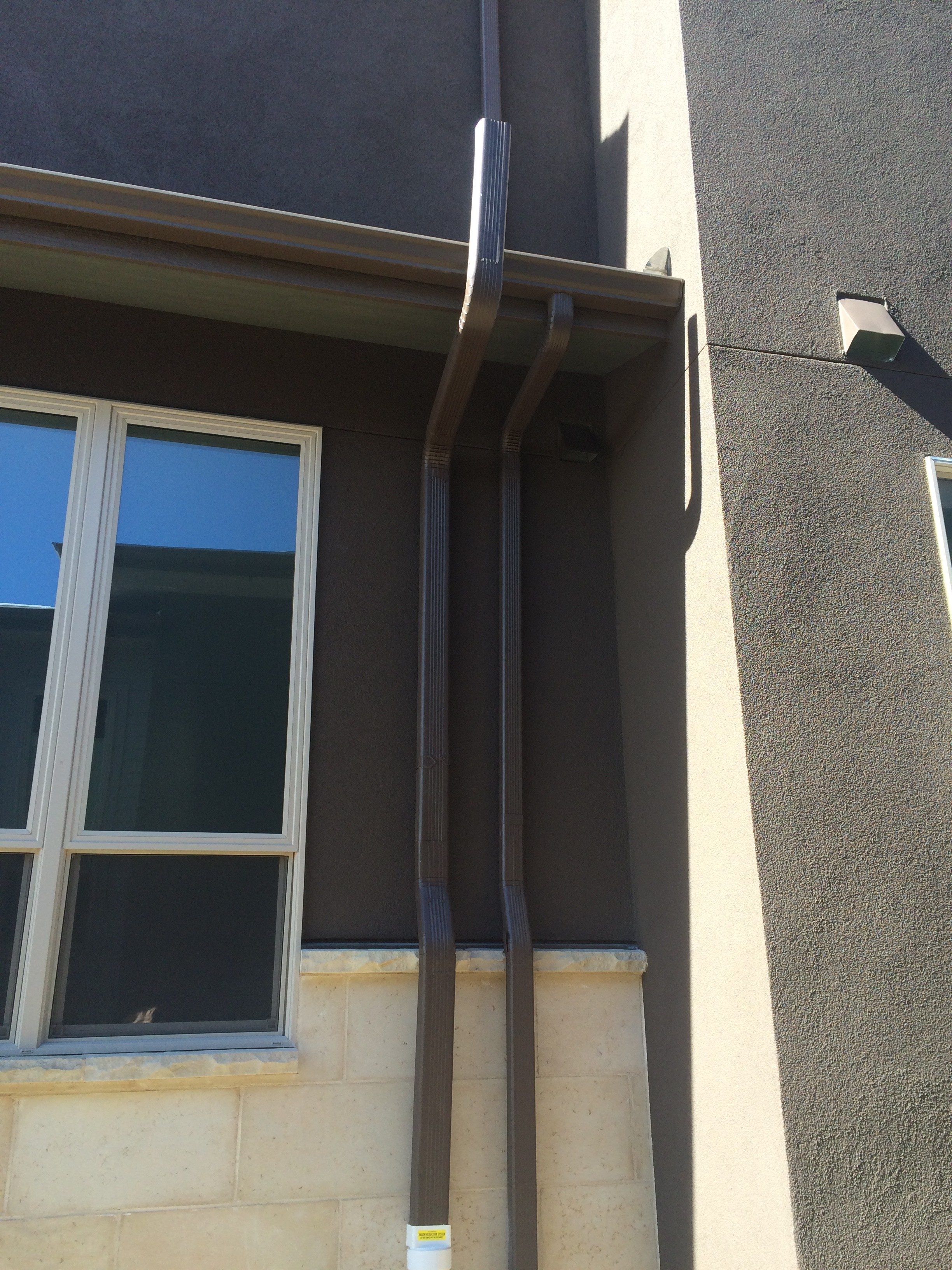 Painted Exterior Discharge Pipe